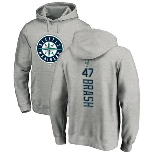 Men's Matt Brash Seattle Mariners Ash Backer Pullover Hoodie